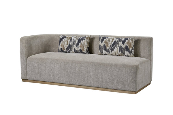 English Elm Sofa Royal Flax Chaise Loveseat Combo 2PC Beige Upholstered, Dacron Cushions, Sinuous Spring Comfort B2699S00098