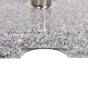English Elm Christopher Knight Home® - UM-HOLDER Square 55lbs Granite Umbrella Base - Natural Grey Stainless Steel, Sleek 19x19x6.5" Stable Support N775P256432N