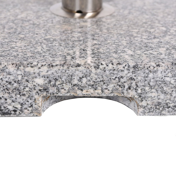 English Elm Christopher Knight Home® - UM-HOLDER Square 55lbs Granite Umbrella Base - Natural Grey Stainless Steel, Sleek 19x19x6.5" Stable Support N775P256432N