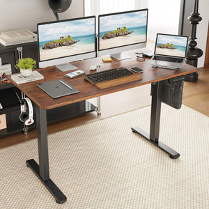 English Elm Stary Electric Height-Adjustable Standing Desk With Ergonomic Design & Memory Control For Home Office T3623P339394-GIGA
