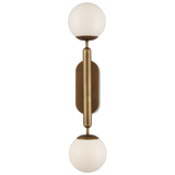 Barbican Double-Light Brass Wall Sconce