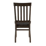 English Elm Rustic Walnut Slat Back Side Chairs (Set Of 2)