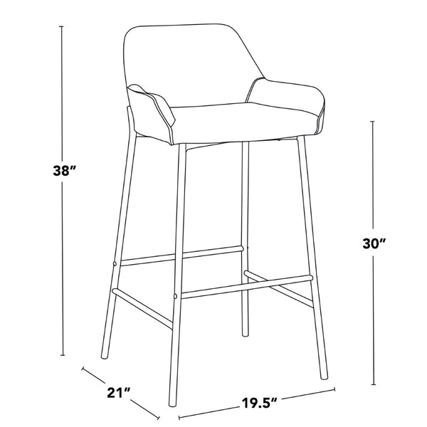 English Elm Fixed-height Swivel Barstools Walnut Legs Teal Upholstery Mid-century Modern Set of 2 B202S02156