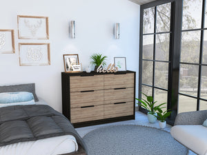 English Elm Marion Multicolor Slide And Pull Dresser With Four Drawers - Stylish Storage For Small Spaces B128S00104
