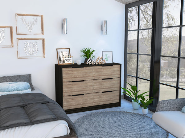 English Elm Marion Multicolor Slide And Pull Dresser With Four Drawers - Stylish Storage For Small Spaces B128S00104