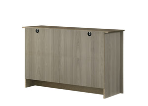 English Elm Nilda Two-tone Gray Oak Console with Open Shelves and Cabinet Storage for Entryway B2749S00225