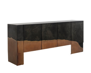 Sunpan Tapio Sideboard - Unique Mango Wood Elegance With Copper & Zinc Iron Patina For Stylish Spaces Black Iron ,Wood 111818