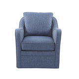 Madison Park Brianne Transitional Wide Seat Swivel Arm Chair MP103-0697 Navy