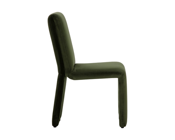 Sunpan Cascata Dining Chair - Modern Elegance with Intriguing Silhouette for Your Stylish Dining Space Moss Green