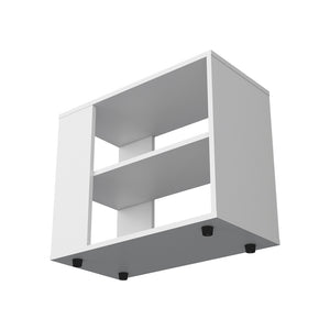 English Elm Zenda White Sideboard with Casters – Engineered Wood Storage Cabinet, Modern Compact Organizer (90) B092P286122