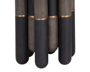 Sunpan Yanna Dining Table - 94.5" Eclectic Design With Glass, Mindi Wood & Stainless Steel Accents For Style Brown Glass 111550