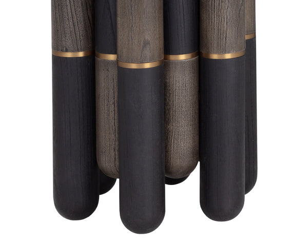 Sunpan Yanna Dining Table - 94.5" Eclectic Design With Glass, Mindi Wood & Stainless Steel Accents For Style Brown Glass 111550