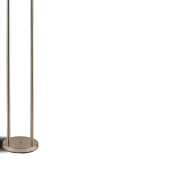 English Elm Paragon 3-Swivel Silver Floor Lamp with Frosted Glass Shades, Modern Metal Build for Versatile Lighting B062P328688