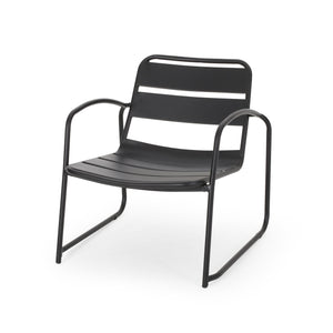 English Elm Christopher Knight Home® - CONRAD Chair with Sleek Iron Frame, Comfortable Curved Seat, Durable Outdoor/Indoor Accent Seating Matte Black 65197.00BLK