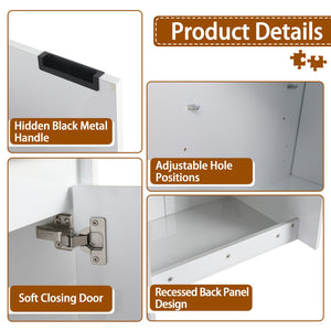 English Elm 48" Bathroom Vanity With Resin Sink, Soft-Close Doors & Wall Cabinet - Modern Floating Design! W999S00421