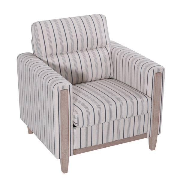 English Elm 1 Seater Pu Leather Accent Sofa with Pocket Spring Cushion for Living Room W680P409325