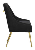 Maxine Dining Chair Black & Gold 109717 Zuo Modern