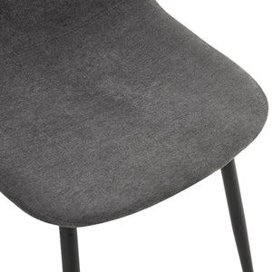 English Elm Table Multifunctional Lift Set With Walnut Finish And 4 Dark Gray Linen Chairs For Modern Living W1151S03785-GIGA