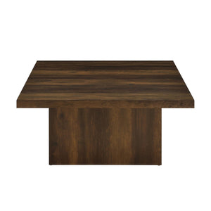 English Elm Square Dark Pine Plinth Base Coffee Table Rustic Industrial Living Room Accent B016P472950