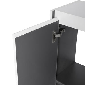 English Elm 12" Bathroom Side Cabinet - Sleek Wall-Mounted Design With Soft-Close Doors For Organized Storage W999S00278