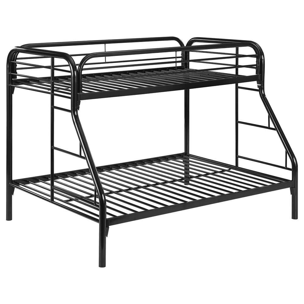 English Elm Celeste Modern Twin Over Full Metal Bunk Bed With Rung Ladder - Stylish Space-Saving Design B062P340732