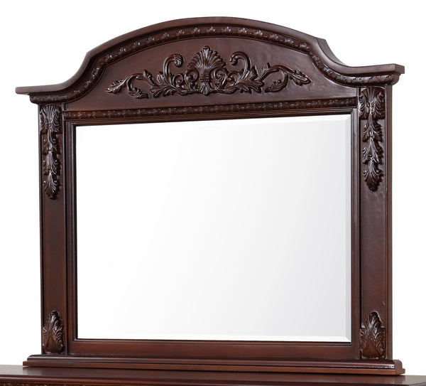 English Elm Lyndon Cherry Framed Mirror 41"x50" — Low-Distortion Glass, Engineered Wood Frame, Durable Mounting Brackets B078P301017