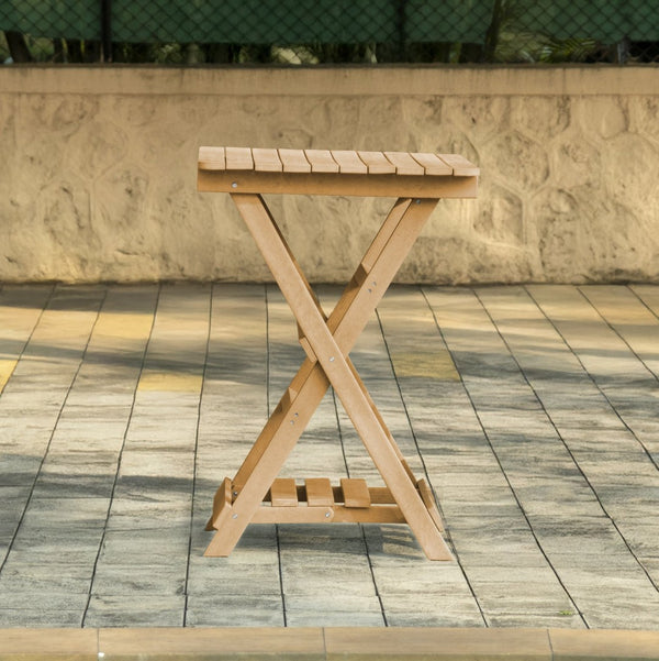English Elm Summit Ridge Recycled Hdpe Outdoor Folding Bar Table Weather Resistant Eco Patio Teak B2745P409712