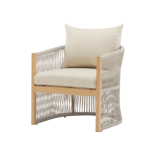 English Elm Christopher Knight Home® - [Set Of 2] Modern Beige Curved Aluminum Lounge Chairs With Plush Cushions For Outdoor Comfort N767P237033B_2