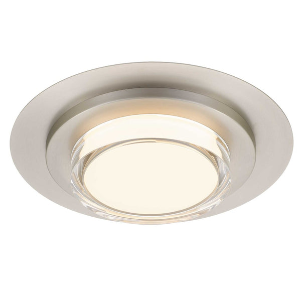 English Elm 16 Inch Square Led Flush Mount Ceiling Light with Acrylic Diffuser for Modern Interiors Chrome B370P400760