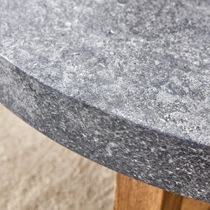 English Elm Modern Gray Texture MDF Round Coffee Table 31.4" – Retro Cross-Leg Design, Thick Top, Sturdy, Sleek Decor W1151P209822