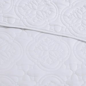 English Elm 3 Reversible Bedspread Set Full/Queen Soft Microfiber Comforter with Plush Polyester Fill, Cozy Layering, Durable Finish White 13.39 L x 15.35 W x 11.81 H B035P148228