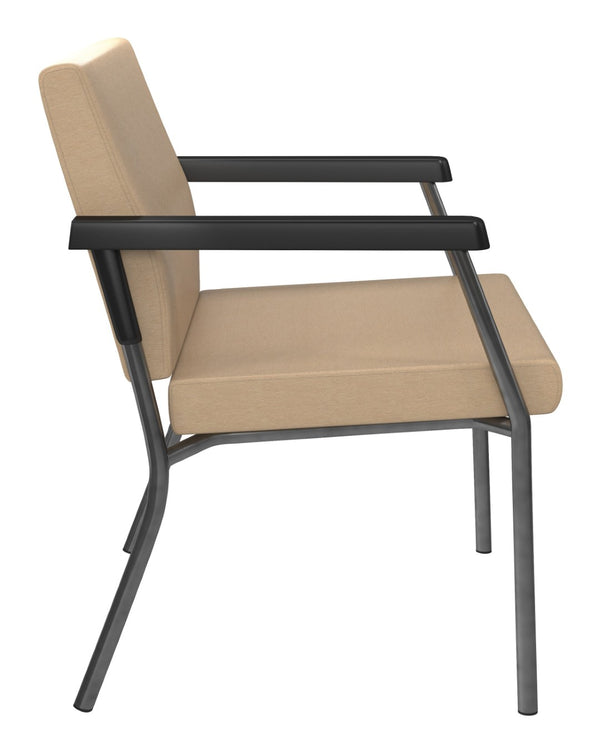 OSP Home Furnishings Bariatric Guest Chair Heavy Duty Metal Frame with Padded Seat for Medical Reception BC9602-K001