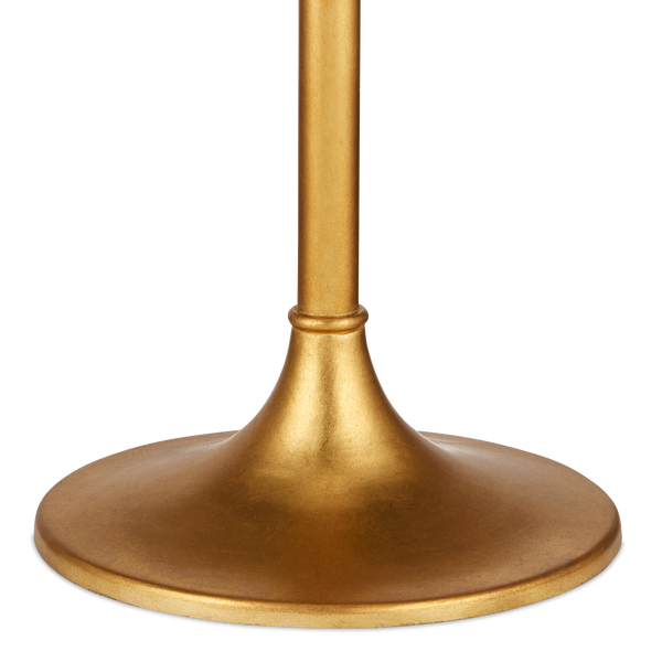 Rossville Contemporary Gold Leaf Floor Lamp with Globe Bulbs and Elegant Nature-Inspired Design