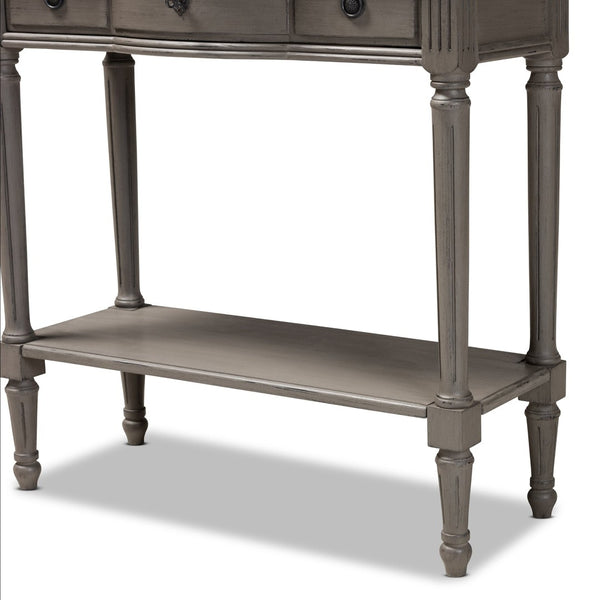 Baxton Studio Baxton Studio Noelle Console Table - Elegant French Provincial Design with 1 Drawer and Shelf Space AGE11-Console