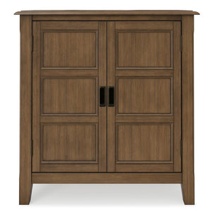 English Elm Burlington Solid Wood Low Cabinet Aged Brown Stain Bronze Pulls Transitional Storage B136P481643