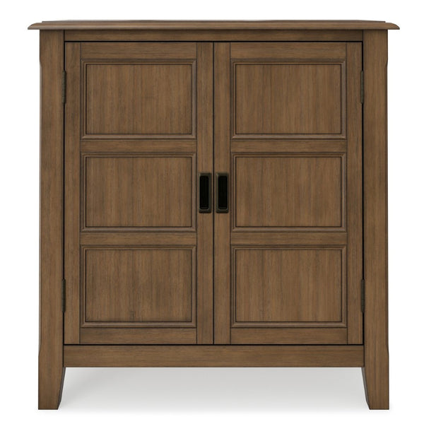 English Elm Burlington Solid Wood Low Cabinet Aged Brown Stain Bronze Pulls Transitional Storage B136P481643