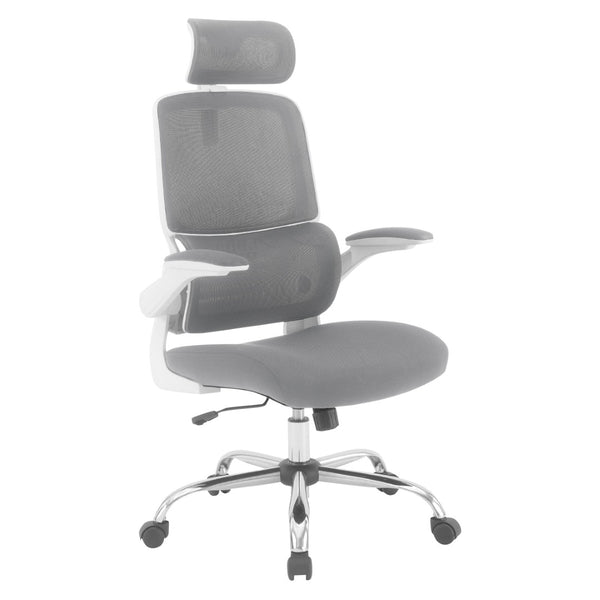 OSP Home Furnishings Mesh Back Ergonomic Office Chair with Lumbar Support Headrest and Chrome Base EMW60020CHR-2