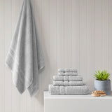 510 Design Aegean Casual 100% Turkish Cotton 6 Piece Towel Set 5DS73-0234 Grey