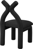 Xena Black Boucle Fabric Accent/Dining Chair 884Black-C Meridian Furniture