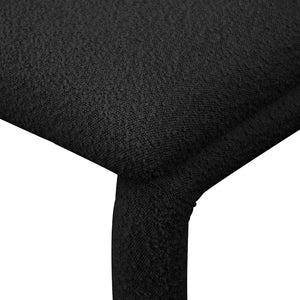 Xena Black Boucle Fabric Accent/Dining Chair 884Black-C Meridian Furniture