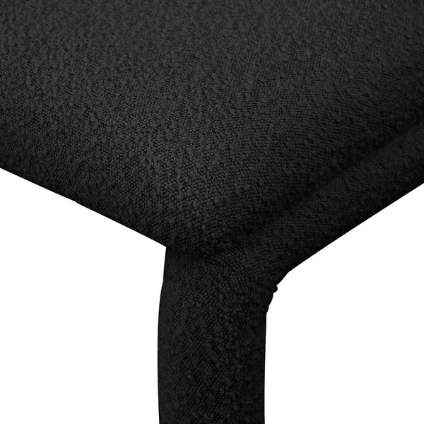 Xena Black Boucle Fabric Accent/Dining Chair 884Black-C Meridian Furniture