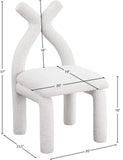 Xena Cream Boucle Fabric Accent/Dining Chair 884Cream-C Meridian Furniture