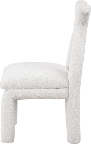 Xena Cream Boucle Fabric Accent/Dining Chair 884Cream-C Meridian Furniture