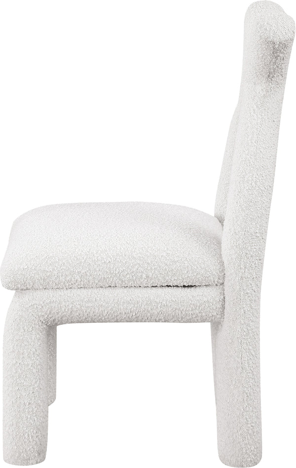 Xena Cream Boucle Fabric Accent/Dining Chair 884Cream-C Meridian Furniture