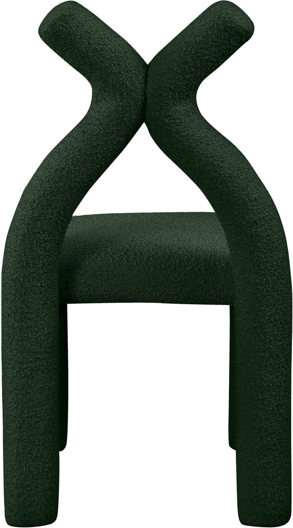 Xena Green Boucle Fabric Accent/Dining Chair 884Green-C Meridian Furniture