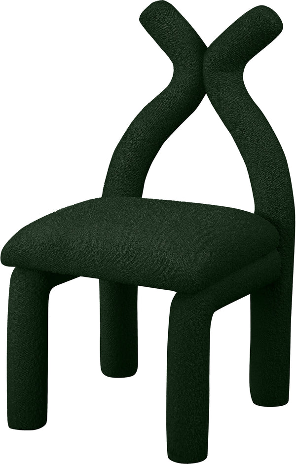 Xena Green Boucle Fabric Accent/Dining Chair 884Green-C Meridian Furniture