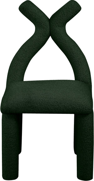 Xena Green Boucle Fabric Accent/Dining Chair 884Green-C Meridian Furniture