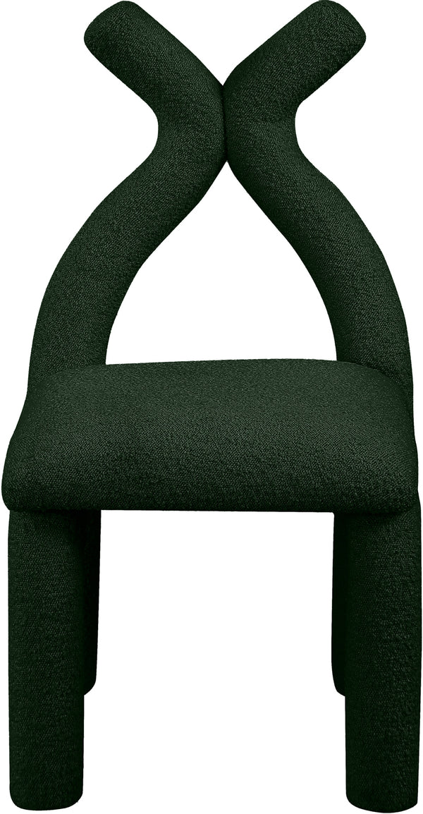 Xena Green Boucle Fabric Accent/Dining Chair 884Green-C Meridian Furniture