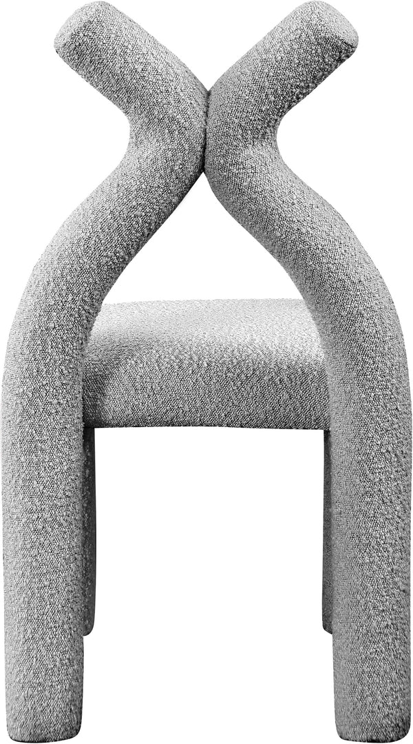 Xena Grey Boucle Fabric Accent/Dining Chair 884Grey-C Meridian Furniture