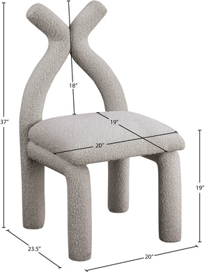 Xena Taupe Boucle Fabric Accent/Dining Chair 884Taupe-C Meridian Furniture